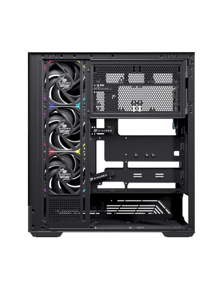 Caja ordenador gaming einarex s800 atx rgb cristal templado negra