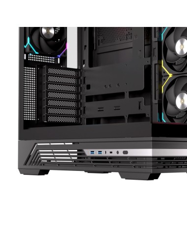 Caja ordenador gaming einarex s800 atx rgb cristal templado negra
