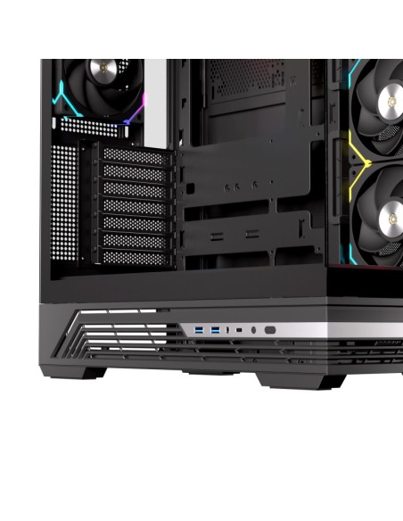 Caja ordenador gaming einarex s800 atx rgb cristal templado negra