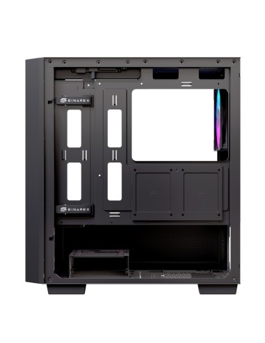 Caja ordenador gaming einarex pm150 matx rgb cristal templado negro