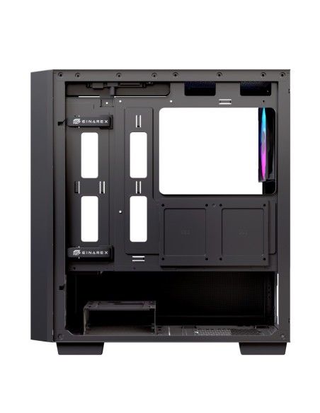 Caja ordenador gaming einarex pm150 matx rgb cristal templado negro