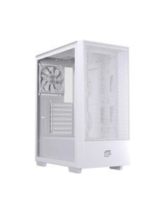 Caja ordenador gaming einarex p100 core atx cristal templado blanca