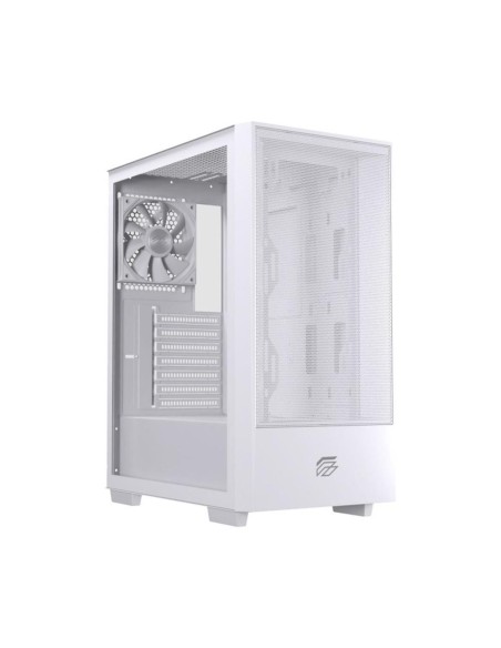 Caja ordenador gaming einarex p100 core atx cristal templado blanca
