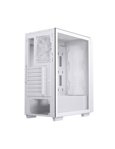 Caja ordenador gaming einarex p100 core atx cristal templado blanca