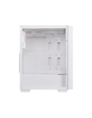 Caja ordenador gaming einarex p100 atx rgb cristal templado blanca
