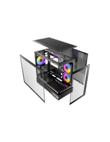 Caja ordenador gaming antec c2m matx argb cristal templado negra