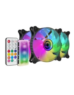 Ventilador caja mars gaming mf - 3d argb 3x 120mm negro