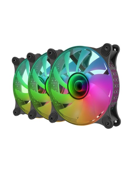 Ventilador caja mars gaming mf - 3d argb 3x 120mm negro Ventilador caja mars gaming mf - 3d argb 3x 120mm negro