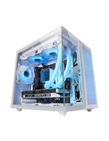 Caja ordenador mars gaming mcnovam matx cristal templado blanca