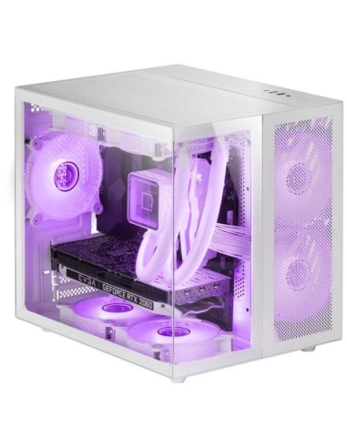 Caja ordenador mars gaming mcnovam matx cristal templado blanca