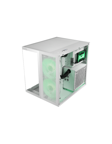 Caja ordenador mars gaming mcnovam matx cristal templado blanca