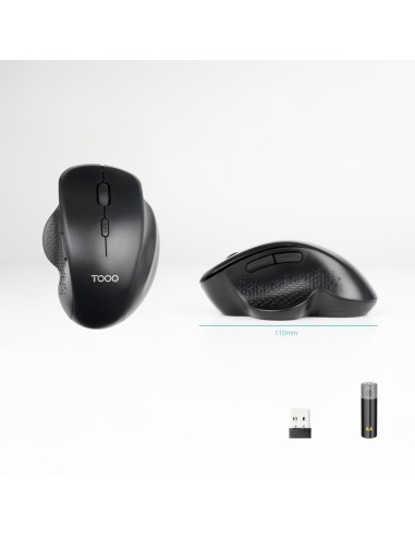 Raton inalambrico tooq tqmwg - 1105 - b negro