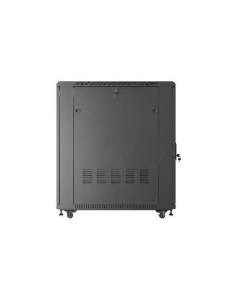 Armario lanberg rack 19 pulgadas 22u - 600x1000 flat pack puerta cristal negro Armario lanberg rack 19 pulgadas 22u - 600x1000 flat pack puerta cristal negro
