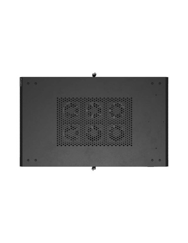 Armario lanberg rack 19 pulgadas 22u - 600x1000 flat pack puerta cristal negro