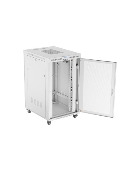 Armario lanberg rack 19 pulgadas 27u - 800x1000 flat pack gris puerta perforada con lcd Armario lanberg rack 19 pulgadas 27u - 800x1000 flat pack gris puerta perforada con lcd