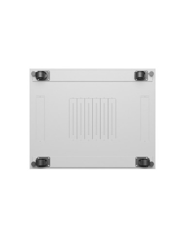Armario lanberg rack 19 pulgadas 27u - 800x1000 flat pack gris puerta perforada con lcd