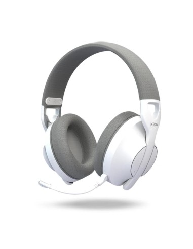 Auriculares gaming krom phase inalambrico blanco