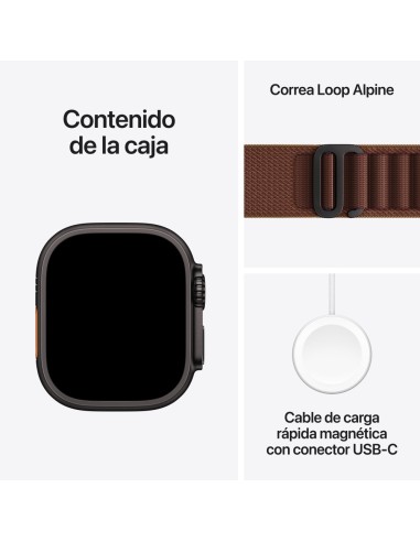 Smartwatch apple watch u4 gps+cell 49mm black titanium case with burgundy alpine loop m