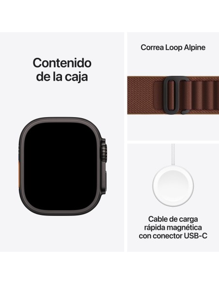 Smartwatch apple watch u4 gps+cell 49mm black titanium case with burgundy alpine loop m