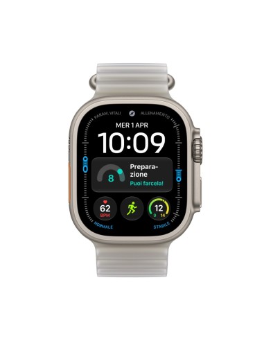 Smartwatch apple watch u4 gps+cell 49mm natural titanium case with translucent grey ocean band