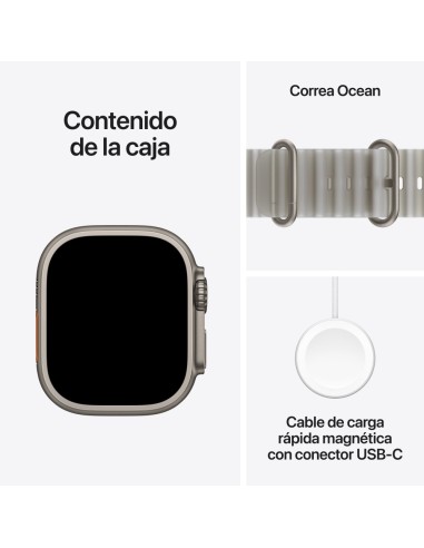 Smartwatch apple watch u4 gps+cell 49mm natural titanium case with translucent grey ocean band