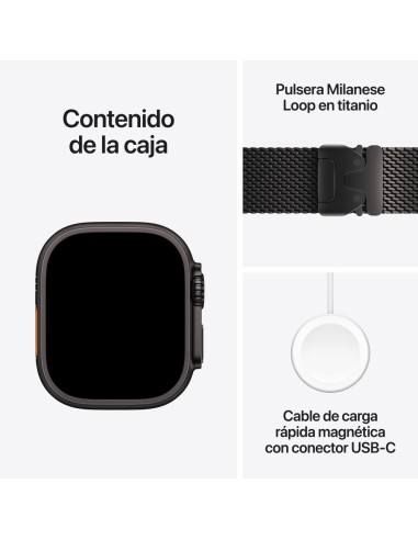 Smartwatch apple watch u4 gps+cell 49mm black titanium milanese loop m