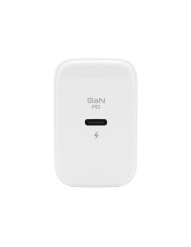 Cargador qcharx hermes 45w gan 1 usb tipo c blanco