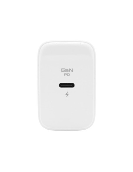 Cargador qcharx hermes 45w gan 1 usb tipo c blanco Cargador qcharx hermes 45w gan 1 usb tipo c blanco