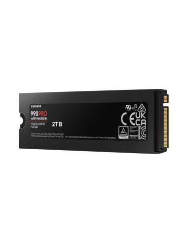 Disco duro interno solido ssd samsung 990 pro heatsink 2tb pcie 4.0 nvme