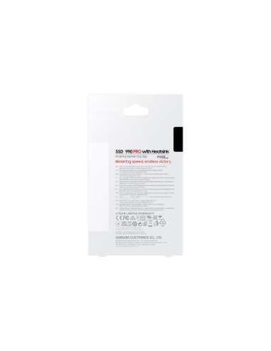 Disco duro interno solido ssd samsung 990 pro heatsink 2tb pcie 4.0 nvme