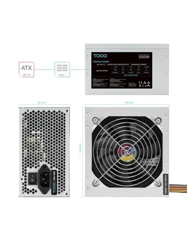 Fuente alimentacion tooq tqapolo - 550sp atx 550w