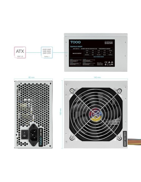 Fuente alimentacion tooq tqapolo - 550sp atx 550w Fuente alimentacion tooq tqapolo - 550sp atx 550w