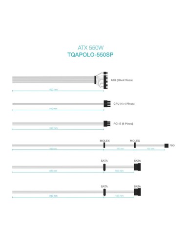 Fuente alimentacion tooq tqapolo - 550sp atx 550w