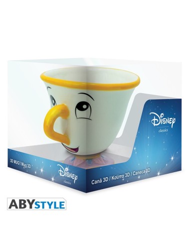 Taza 3d abystyle disney la bella y la bestia - chip