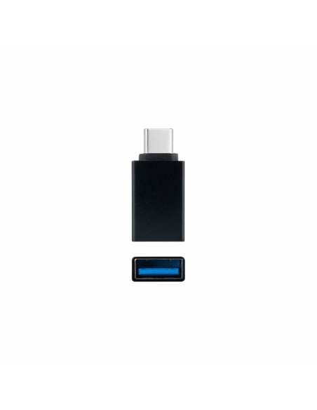 Adaptador usb a a usb c nanocable negro - hembra - macho