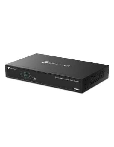 Videograbador seguridad tp - link vigi nvr1008h - op 8 canales 16mp 8xrj45 poe+ 53w hdmi 4k h.265+ sata 2xusb