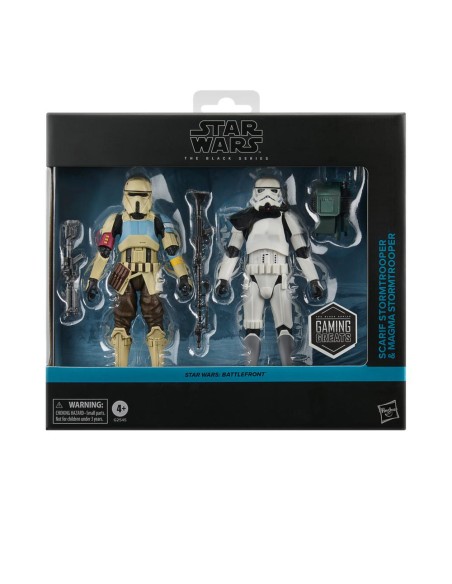Pack 2 figuras hasbro star wars the black series battlefront scarf stormtrooper & magma stormtrooper