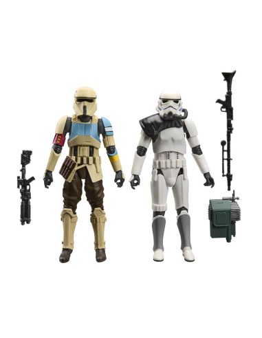 Pack 2 figuras hasbro star wars the black series battlefront scarf stormtrooper & magma stormtrooper
