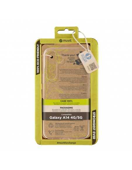 Funda muvit recycletek para samsung galaxy a14 4g - 5g transparente