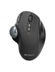 Ratón inalambrico phoenix ergo t1 ergonomico trackball...