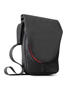Bandolera o mochila poliester hasta 14 pulgadas negra