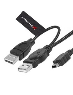 Cable 2 conectores usb 2.0 a mini usb b 5 pines 1.5 m