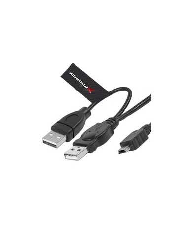 Cable 2 conectores usb 2.0 a mini usb b 5...