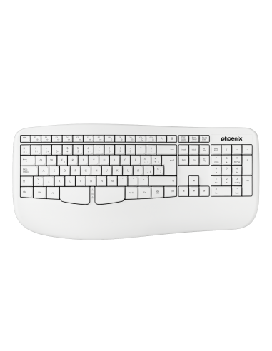 Phoenix k201 teclado ergonómico inalámbrico...