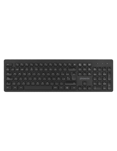 Teclado inalambrico qwerty phoenix k200 negro delgado