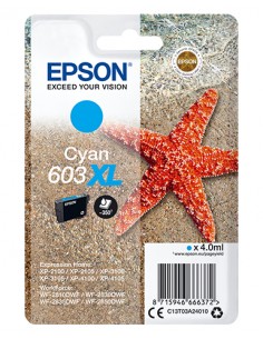Cartucho tinta epson c13t03a24010 singlepack cian 603xl...