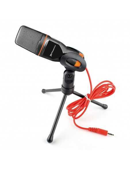 Microfono phoenix multimedia podcaststudio con cable jack para pc ordenador conferencias