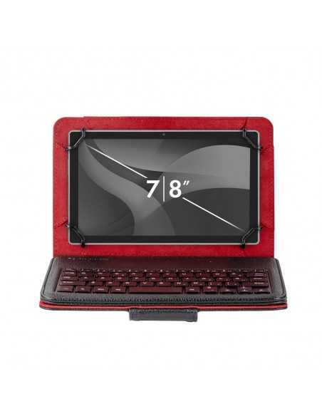 Funda universal phoenix para tablet hasta 8 pulgadas teclado con cable