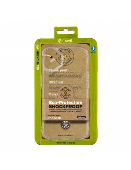 Funda muvit shockproof 2m para apple iphone 16 transparente