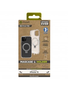 Funda muvit recycletek magsafe + soporte para iphone 15...